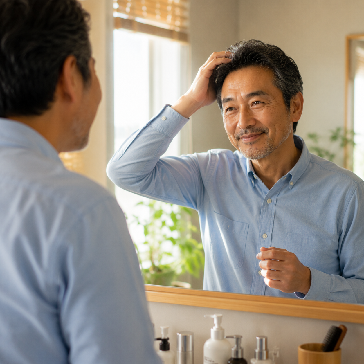 笑顔の男性